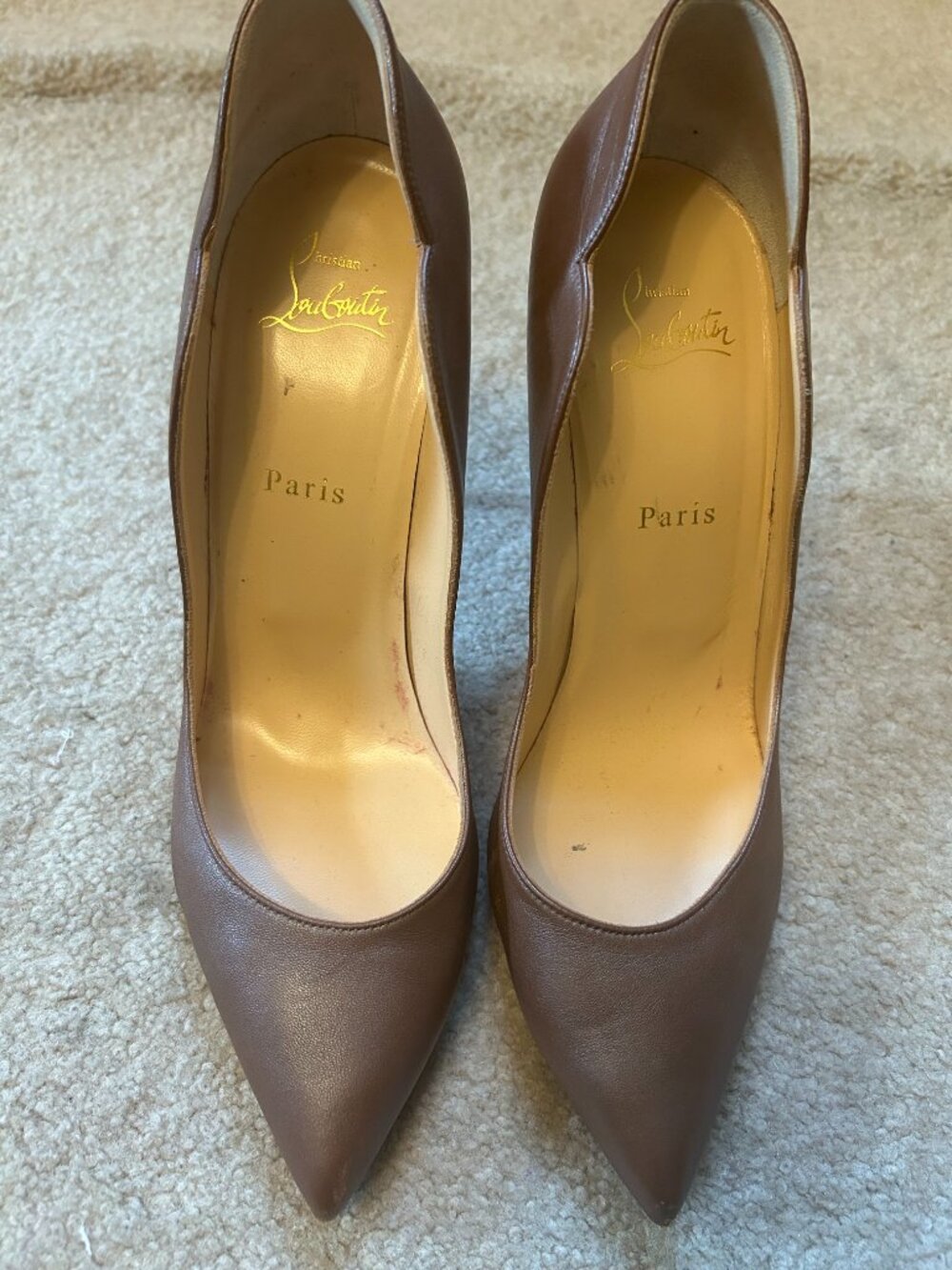 Christian Louboutin Hot Chick 100 Nappa Irise Pumps, Brown (Biscotto) Size 40.5 - Picture 4 of 16